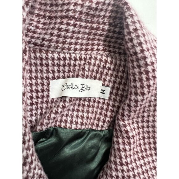 Charlotte Blaz Blazer in Pink Brown Houndstooth - Picture 2 of 3